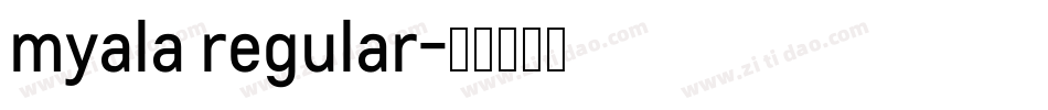 myala regular字体转换